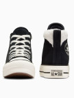 Converse Chuck Taylor All Star Puff Lift Kadın Siyah Süet Sneaker Converse Chuck Taylor All Star Puff Lift Kadın Siyah Süet Sneaker