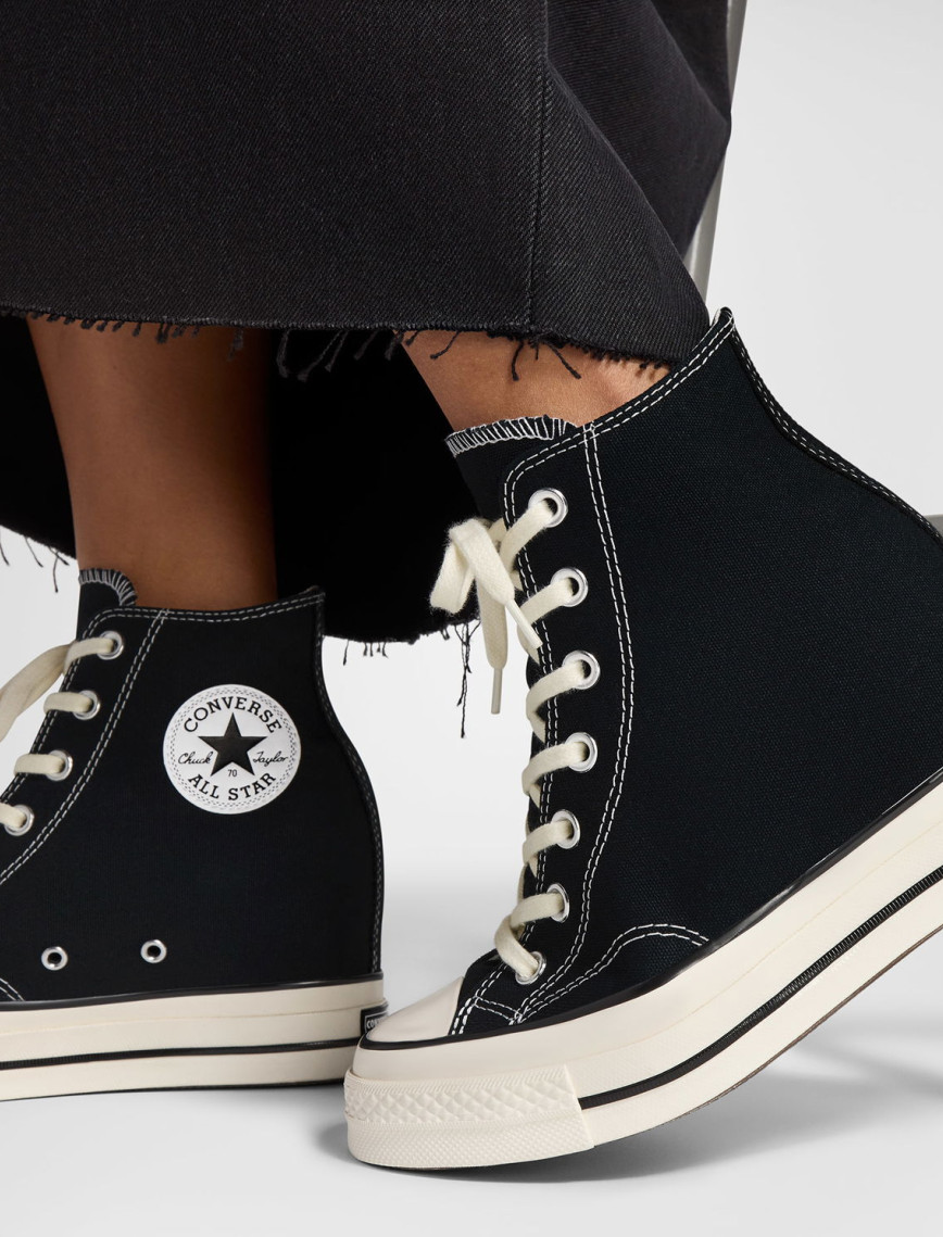 Converse Chuck 70 Wedge Unisex Siyah Platform Sneaker