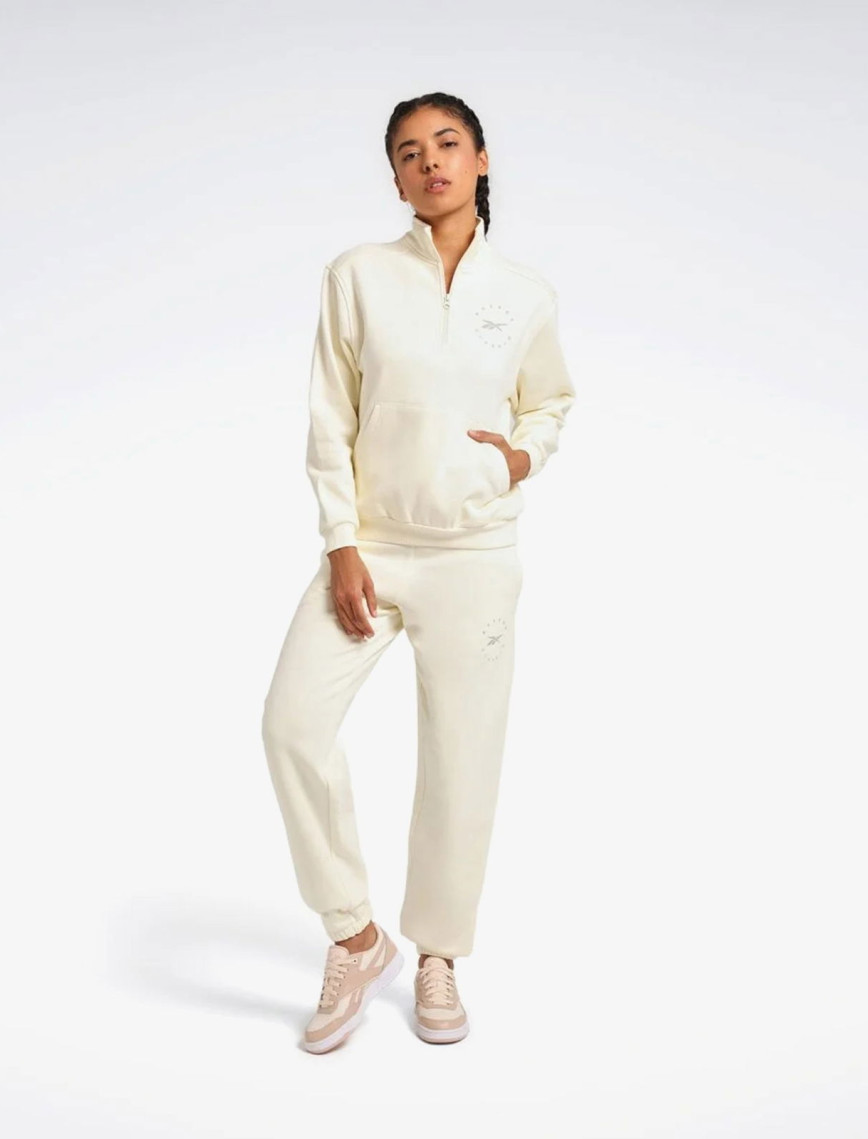 Reebok Q3 Ide Fleece Kadın Bej Günlük Sweatshirt