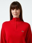 Lacoste Kadın Relaxed Fit Yarım Fermuarlı Kırmızı Triko Lacoste Kadın Relaxed Fit Yarım Fermuarlı Kırmızı Triko