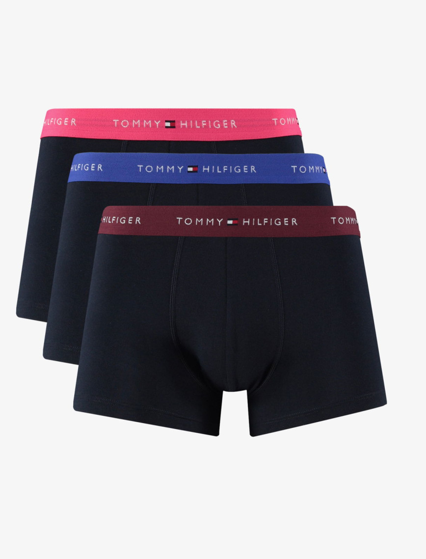 Tommy Hilfiger 3P Wb Trunk Erkek Mavi Boxer Tommy Hilfiger 3P Wb Trunk Erkek Mavi Boxer