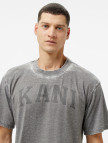 Karl Kani Serif Burnout  Erkek Gri T-Shirt