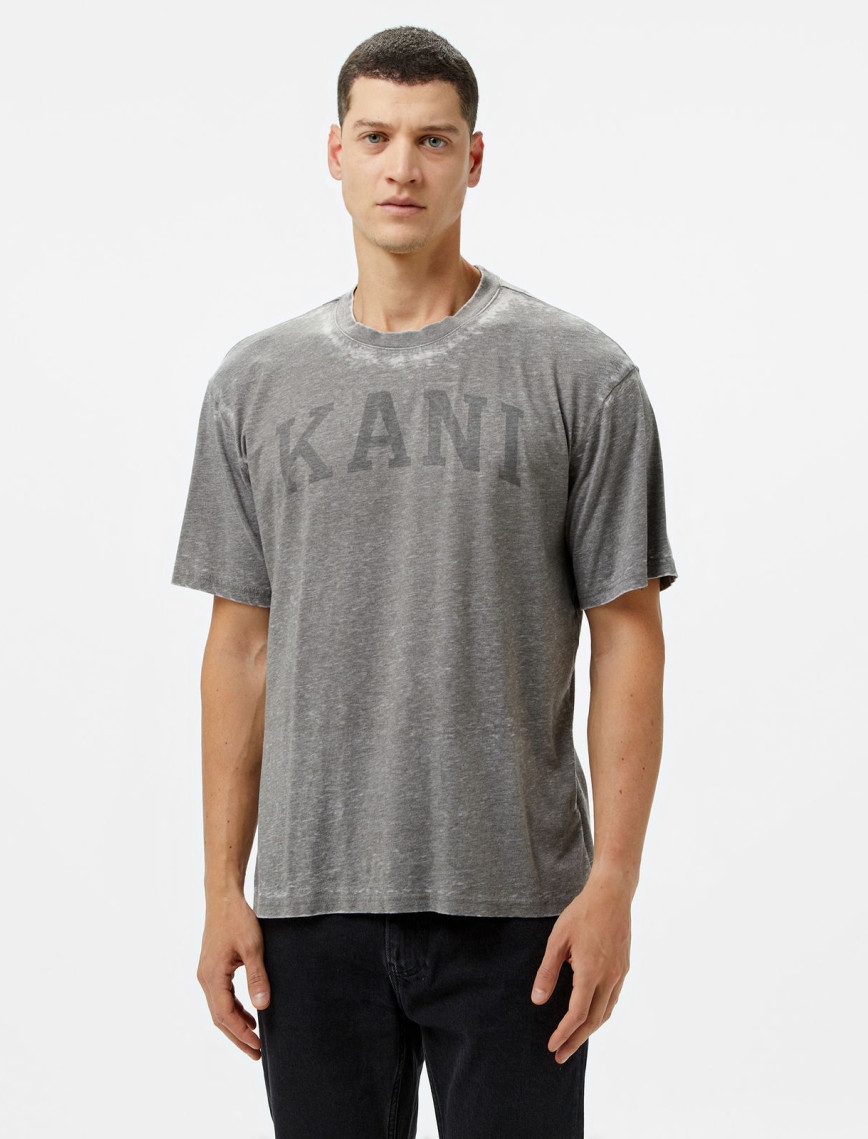 Karl Kani Serif Burnout Erkek Yeşil T-Shirt Karl Kani Serif Burnout Erkek Yeşil T-Shirt