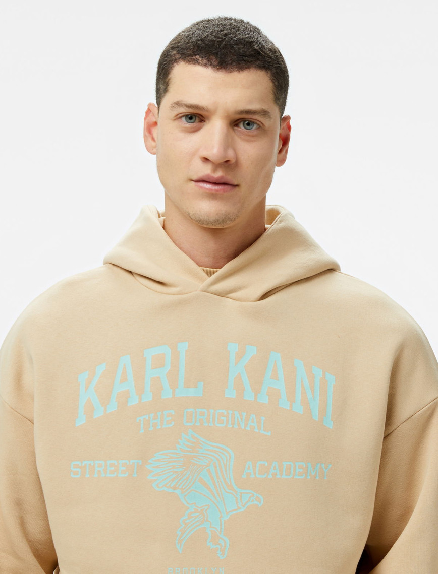 Karl Kani Kani Street Academy Os  Erkek Krem Hoodie