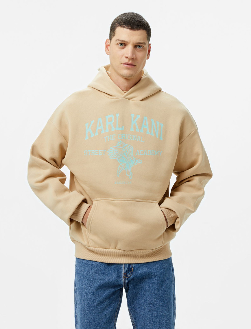 Karl Kani Kani Street Academy Os  Erkek Kahverengi Hoodie