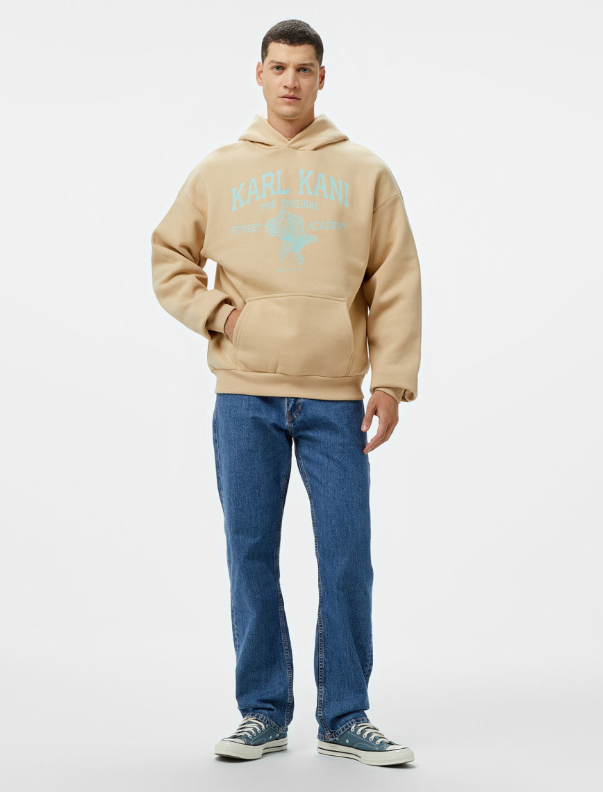 Karl Kani Kani Street Academy Os  Erkek Krem Hoodie