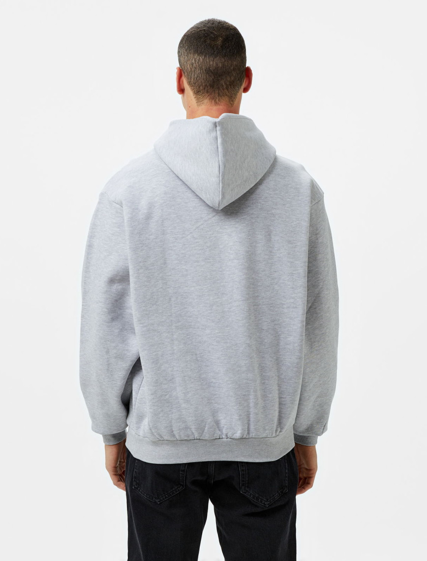 Karl Kani Og Eagle Print Os Erkek Gri Hoodie Karl Kani Og Eagle Print Os Erkek Gri Hoodie