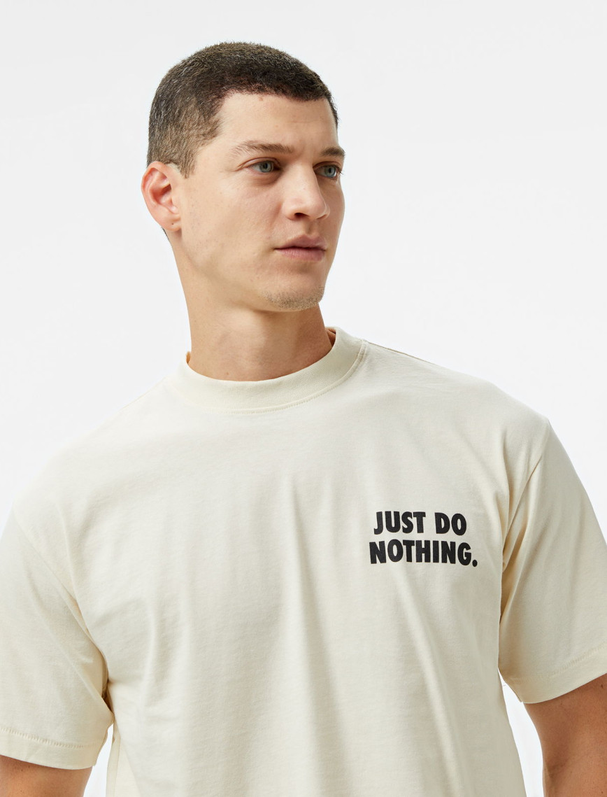 Market Just Do Nothing Fall Erkek Krem T-Shirt Market Just Do Nothing Fall Erkek Krem T-Shirt