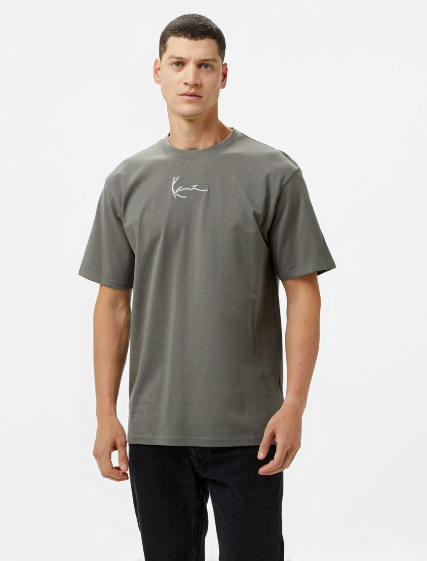 Karl Kani Small Signature Essential Erkek Gri T-Shirt