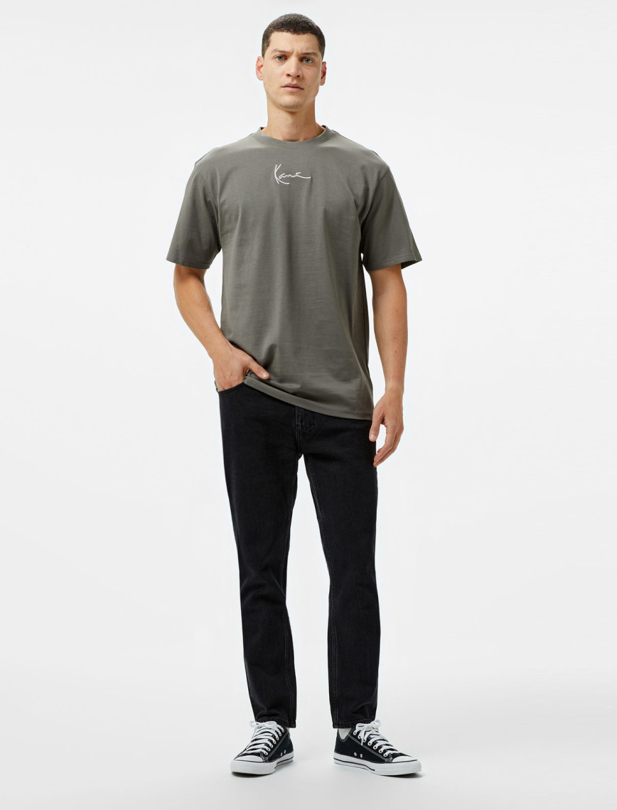Karl Kani Small Signature Essential Erkek Gri T-Shirt