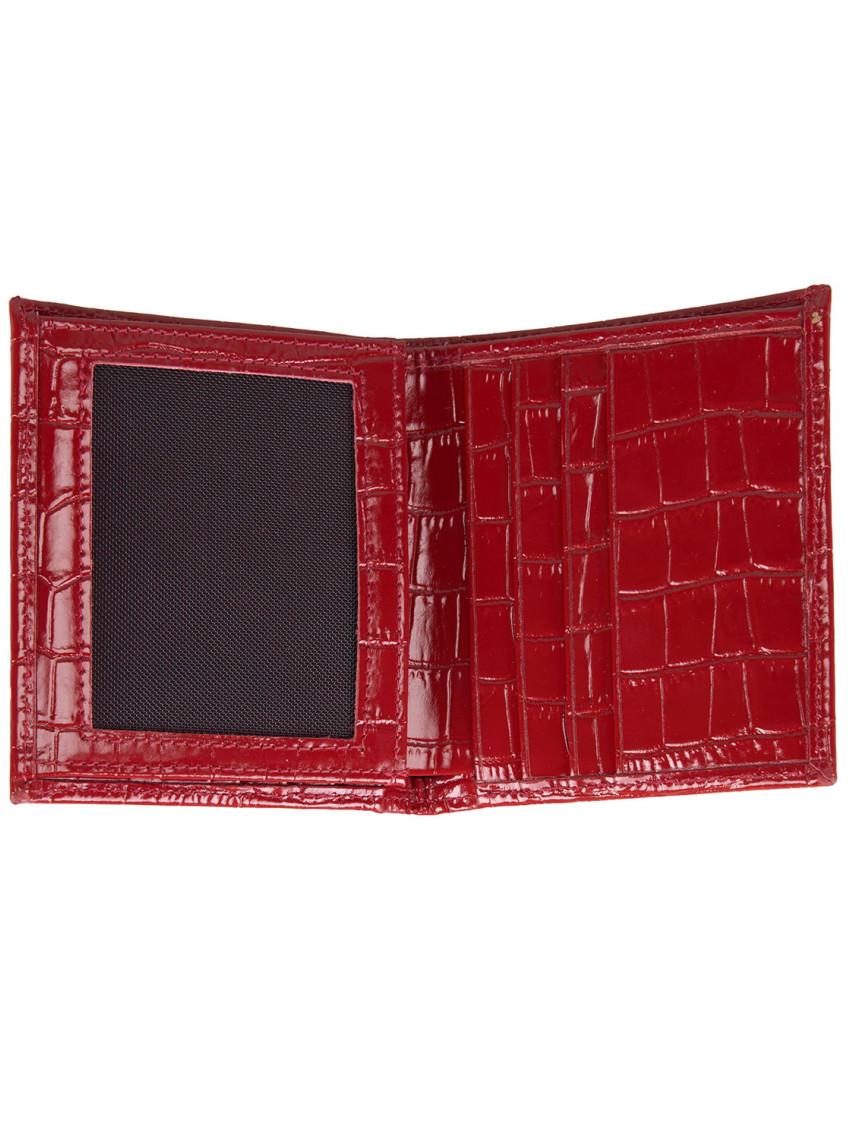 Linoa Kırmızı Kadın Kroko Baskılı Deri Cüzdan Linoa Kırmızı Kadın Kroko Baskılı Deri Cüzdan