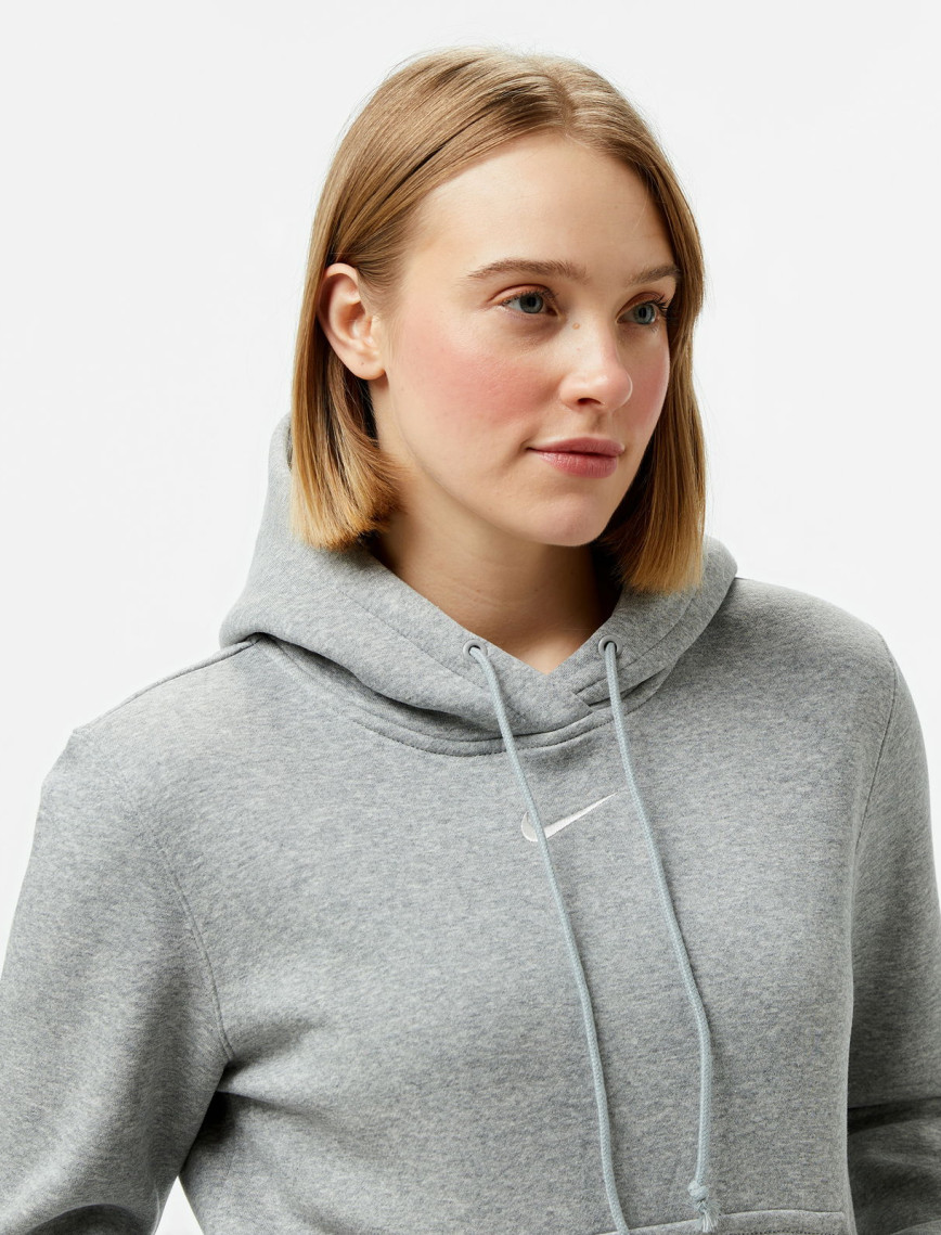 Nike Sportswear Phoenix Fleece Kadın Gri Kapüşonlu Sweatshirt