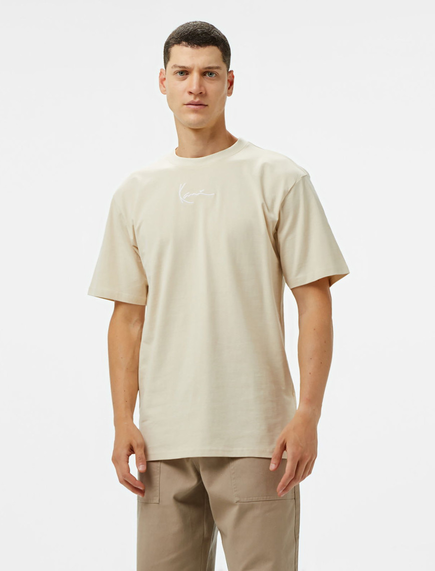 Karl Kani Small Signature Essential Erkek Krem T-Shirt