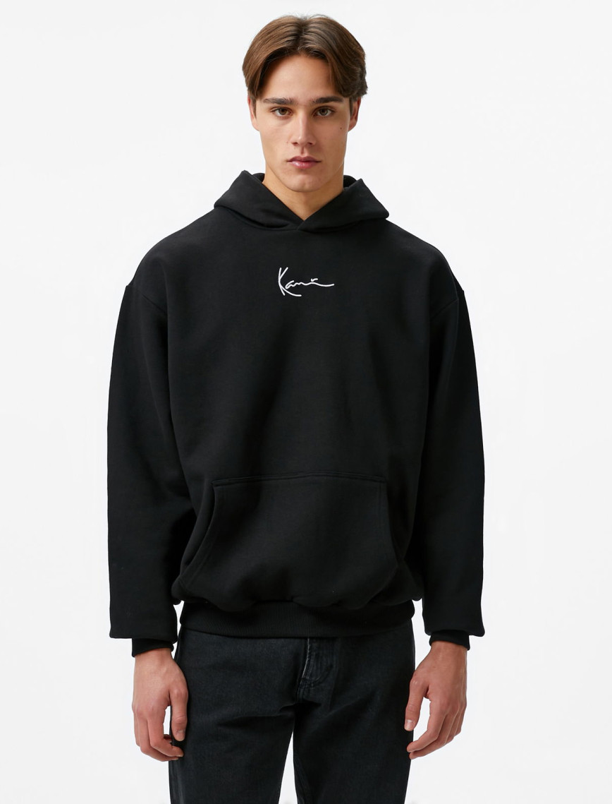 Karl Kani Small Signature Essential Erkek Siyah Sweatshirt Karl Kani Small Signature Essential Erkek Siyah Sweatshirt