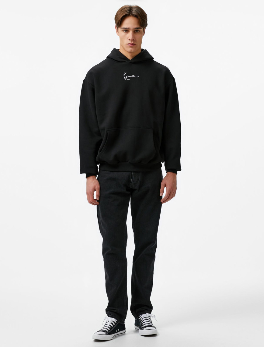 Karl Kani Small Signature Essential Erkek Siyah Sweatshirt Karl Kani Small Signature Essential Erkek Siyah Sweatshirt