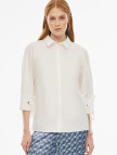 Felecias Regular Fit Reglan Kol Gömlek Yaka Ekru Renk Kadın Gömlek
