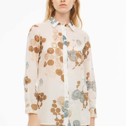 Daylight Regular Fit Puantiye Desenli Takma Kol Gömlek Yaka Çok Renkli Tunik Daylight Regular Fit Puantiye Desenli Takma Kol Gömlek Yaka Çok Renkli Tunik