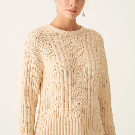 İllas Bej Renk Kadın Triko Bluz