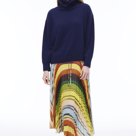 Divagos Rahat Kalıp Diz Boy Çok Renkli Etek Divagos Rahat Kalıp Diz Boy Çok Renkli Etek