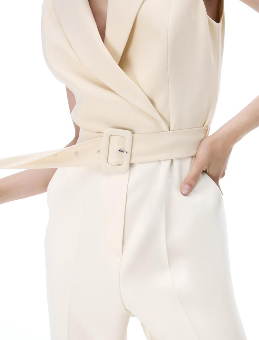 Morningstar Regular Fit Uzun Boy Sıfır Kol Erkek Yaka Acık bej Tulum Morningstar Regular Fit Uzun Boy Sıfır Kol Erkek Yaka Acık bej Tulum