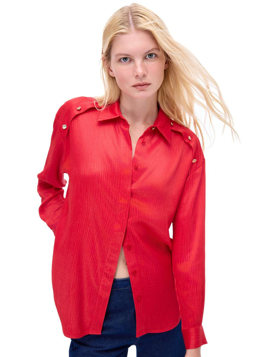 Mudita Kırmızı Renk Kadın Gömlek Mudita Kırmızı Renk Kadın Gömlek