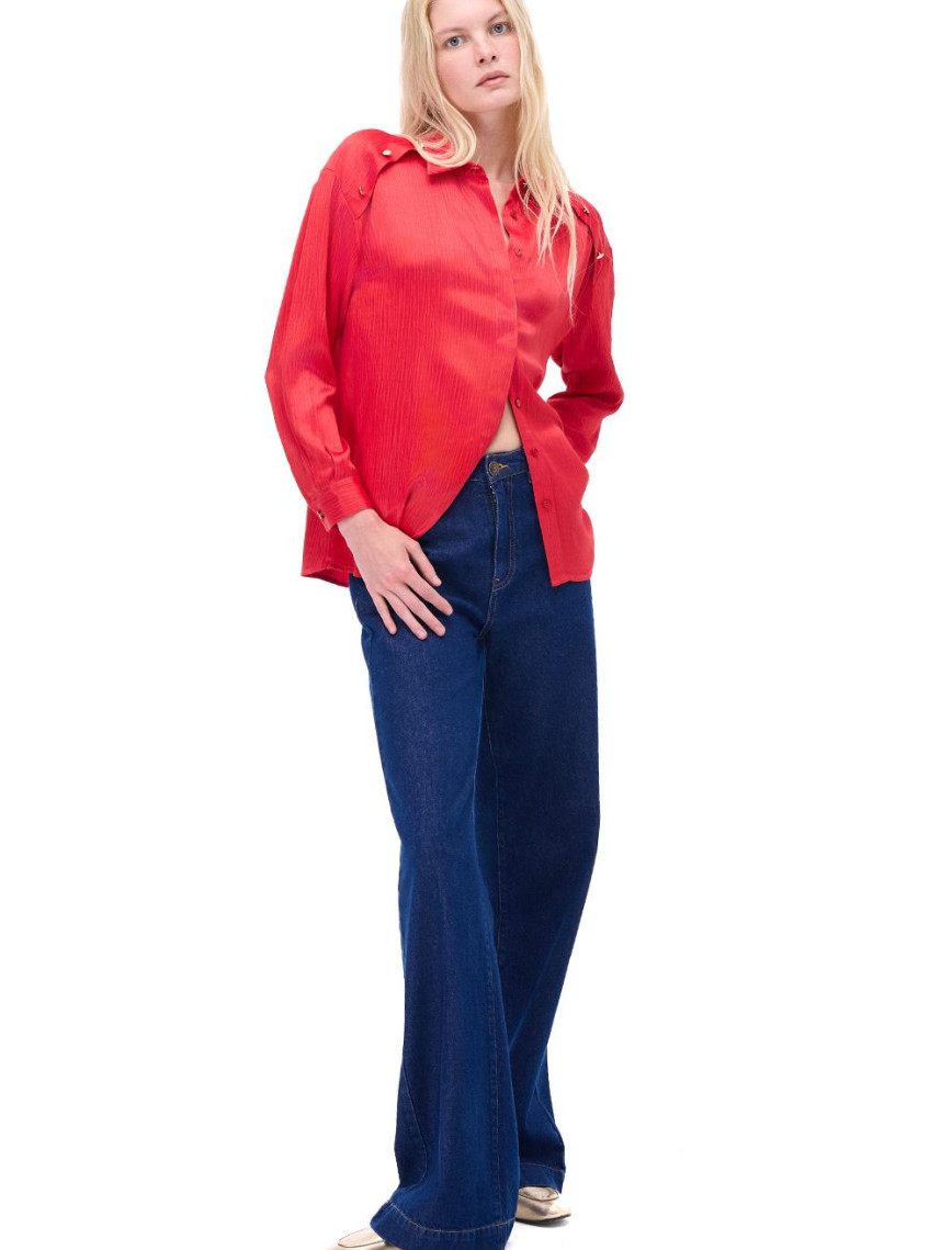 Mudita Kırmızı Renk Kadın Gömlek Mudita Kırmızı Renk Kadın Gömlek