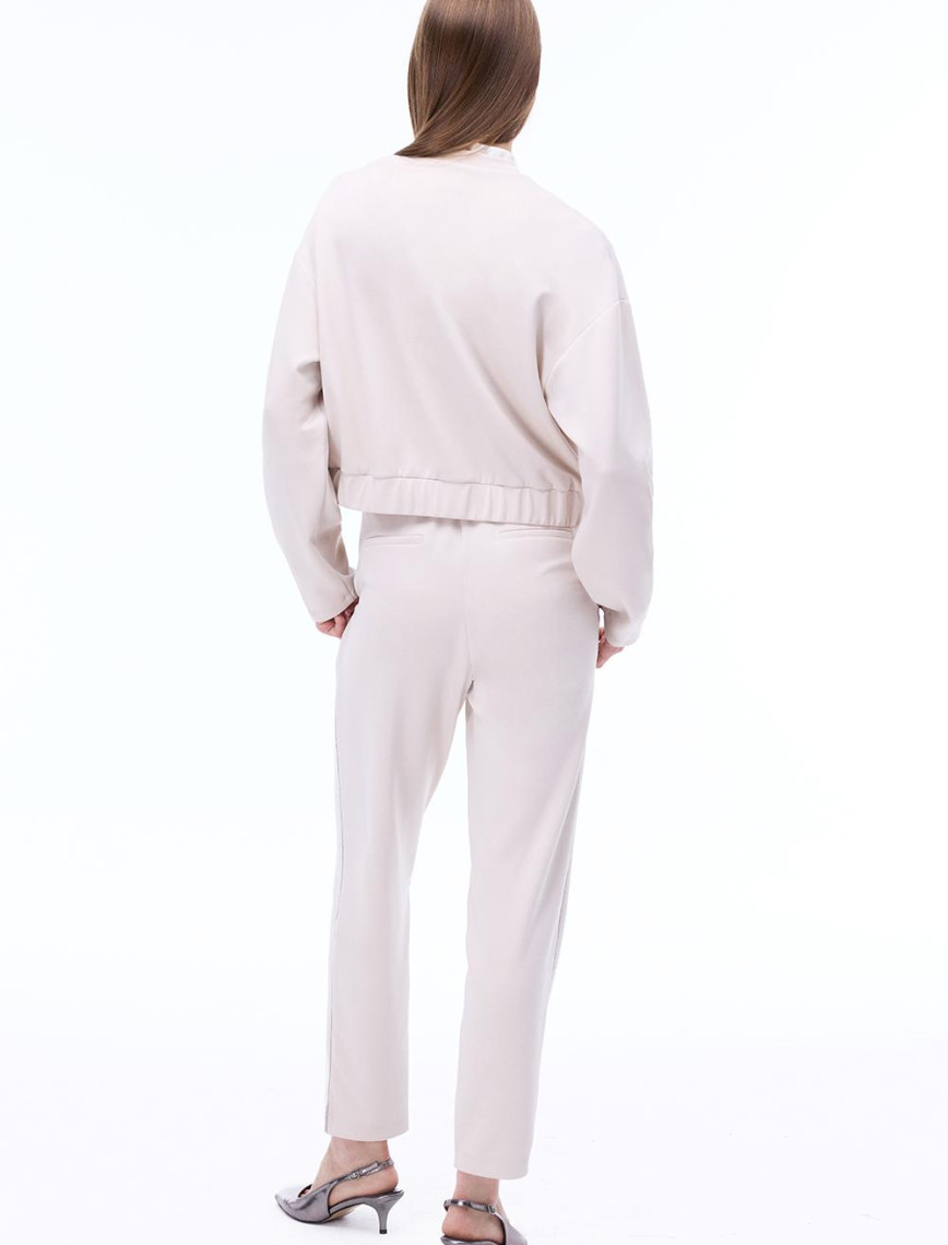 Arnes Regular Fit Standart Boy Takma Kol Bisiklet Yaka Bej Mont Arnes Regular Fit Standart Boy Takma Kol Bisiklet Yaka Bej Mont