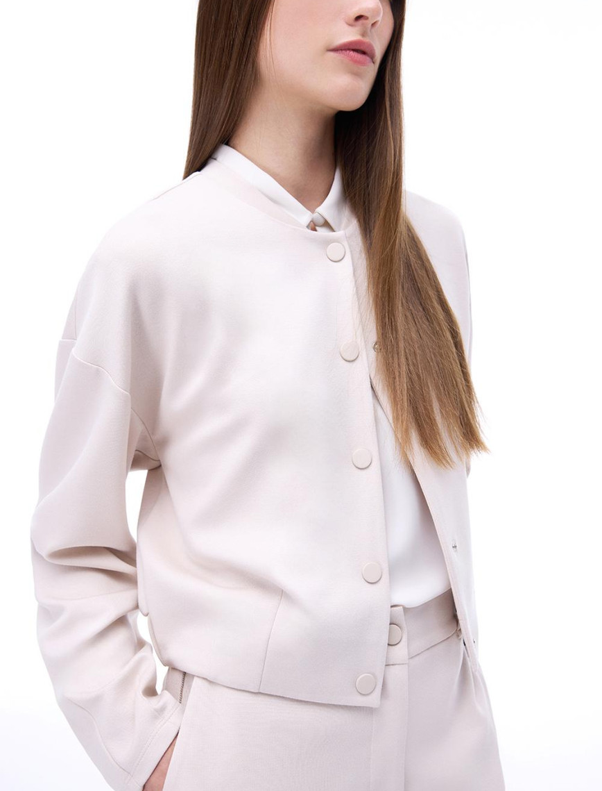 Arnes Regular Fit Standart Boy Takma Kol Bisiklet Yaka Bej Mont Arnes Regular Fit Standart Boy Takma Kol Bisiklet Yaka Bej Mont