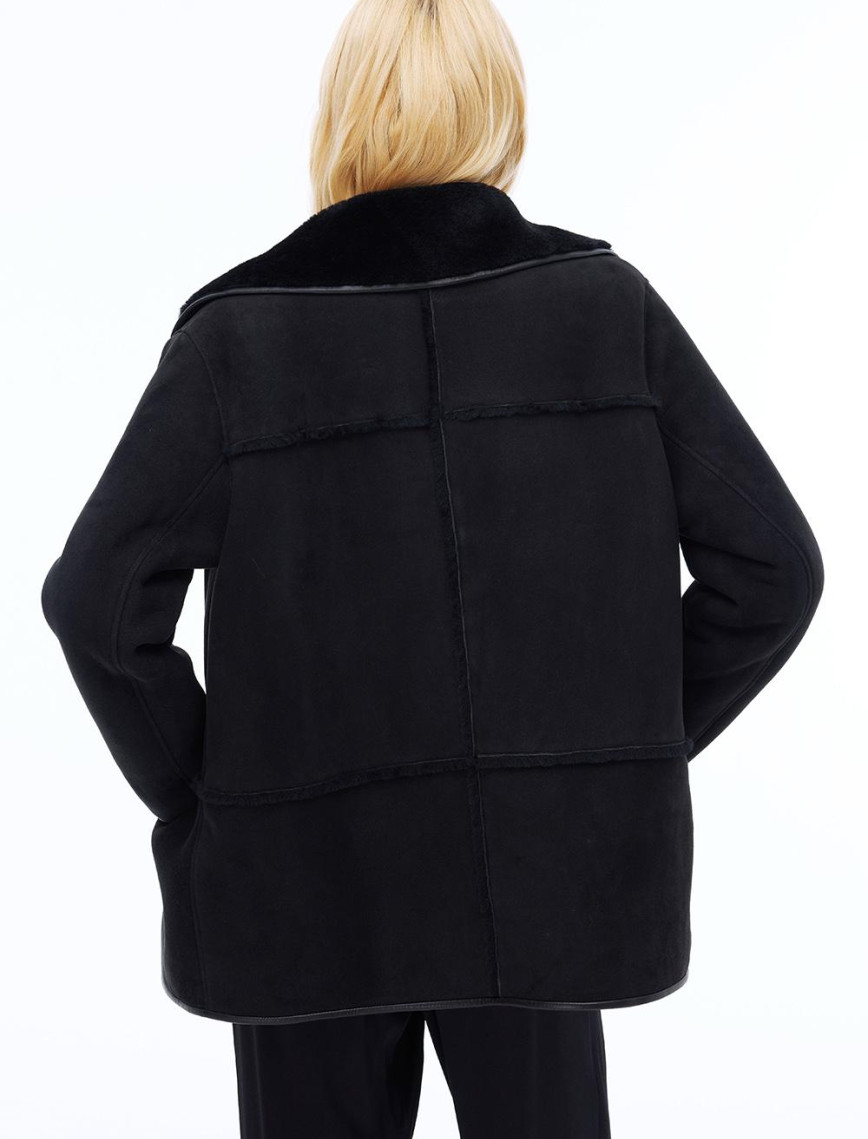 Avilas Rahat Kalıp Standart Boy Takma Kol Ceket Yaka Siyah Kurk Avilas Rahat Kalıp Standart Boy Takma Kol Ceket Yaka Siyah Kurk