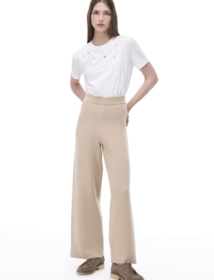 Triko Rahat Kalıp Uzun Boy Vizon Pantolon Triko Rahat Kalıp Uzun Boy Vizon Pantolon