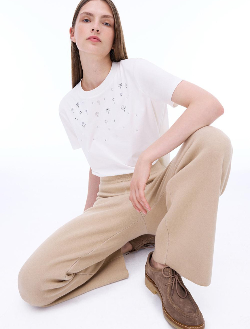 Triko Rahat Kalıp Uzun Boy Vizon Pantolon Triko Rahat Kalıp Uzun Boy Vizon Pantolon