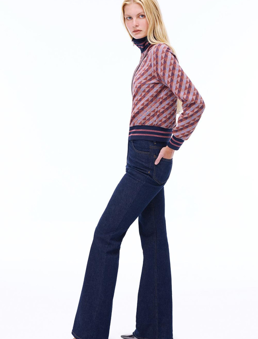 Alcors Slim Fit Geometrik Desen Standart Boy Takma Kol Yarım Dik Yaka Bordo Mont Alcors Slim Fit Geometrik Desen Standart Boy Takma Kol Yarım Dik Yaka Bordo Mont