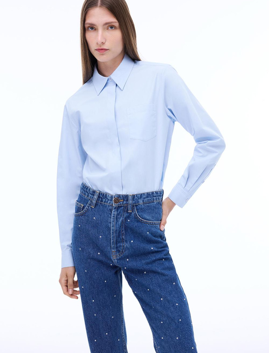 Amelias Regular Fit Standart Boy Düşük Kollu Gömlek Yaka Pudra Gömlek Amelias Regular Fit Standart Boy Düşük Kollu Gömlek Yaka Pudra Gömlek