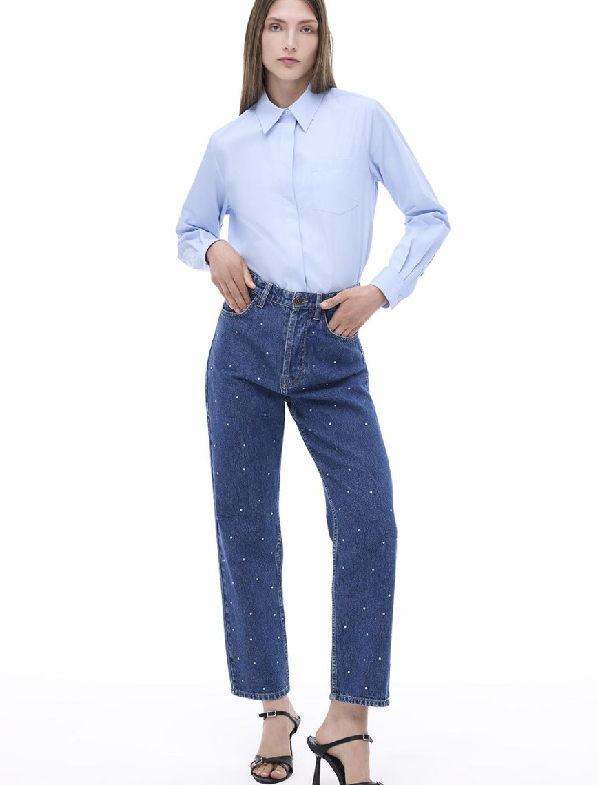 Amelias Regular Fit Standart Boy Düşük Kollu Gömlek Yaka Mavi Gömlek Amelias Regular Fit Standart Boy Düşük Kollu Gömlek Yaka Mavi Gömlek