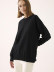 İllas Oversize Siyah Renk Kadın Triko Bluz İllas Oversize Siyah Renk Kadın Triko Bluz