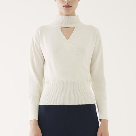 İllas Regular Fit Standart Boy Asimetrik Ekru Renk Kadın Triko Bluz İllas Regular Fit Standart Boy Asimetrik Ekru Renk Kadın Triko Bluz