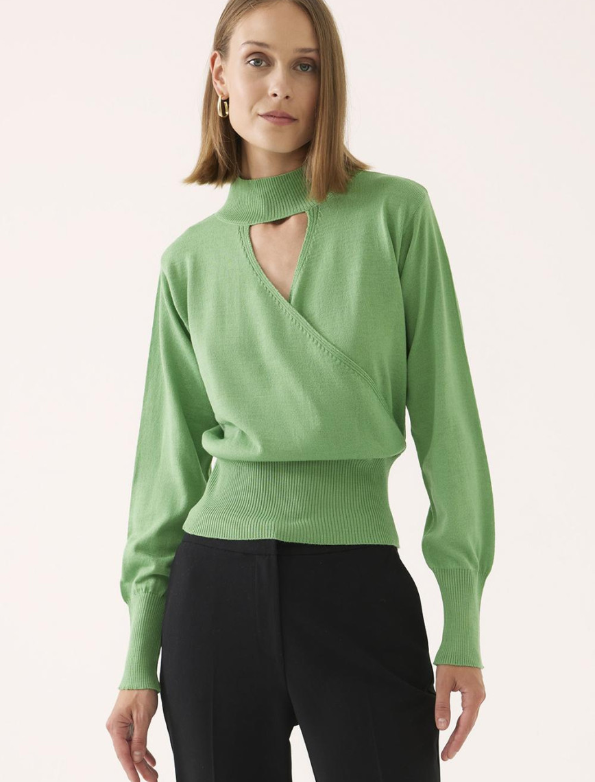 İllas Regular Fit Standart Boy Asimetrik Ekru Renk Kadın Triko Bluz İllas Regular Fit Standart Boy Asimetrik Ekru Renk Kadın Triko Bluz