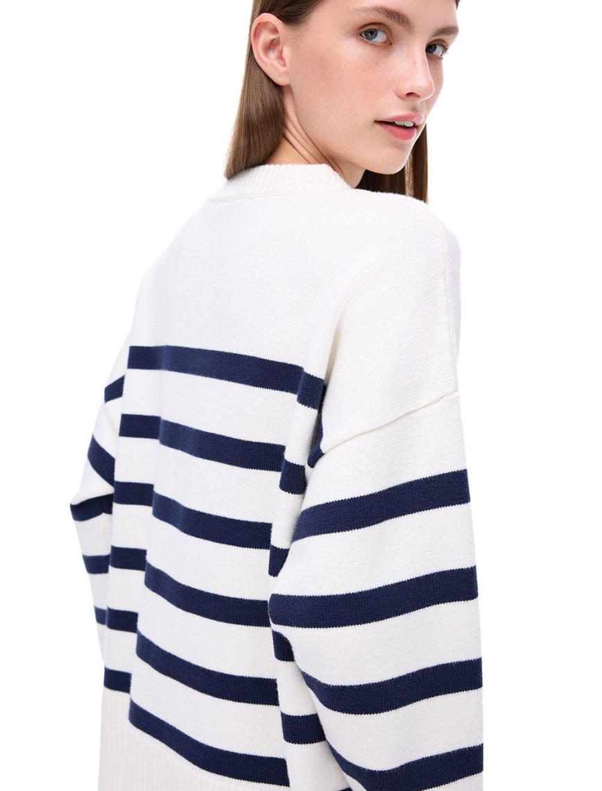 Triko Regular Fit Standart Boy Düşük Kollu Bisiklet Yaka Ekru Kazak Triko Regular Fit Standart Boy Düşük Kollu Bisiklet Yaka Ekru Kazak