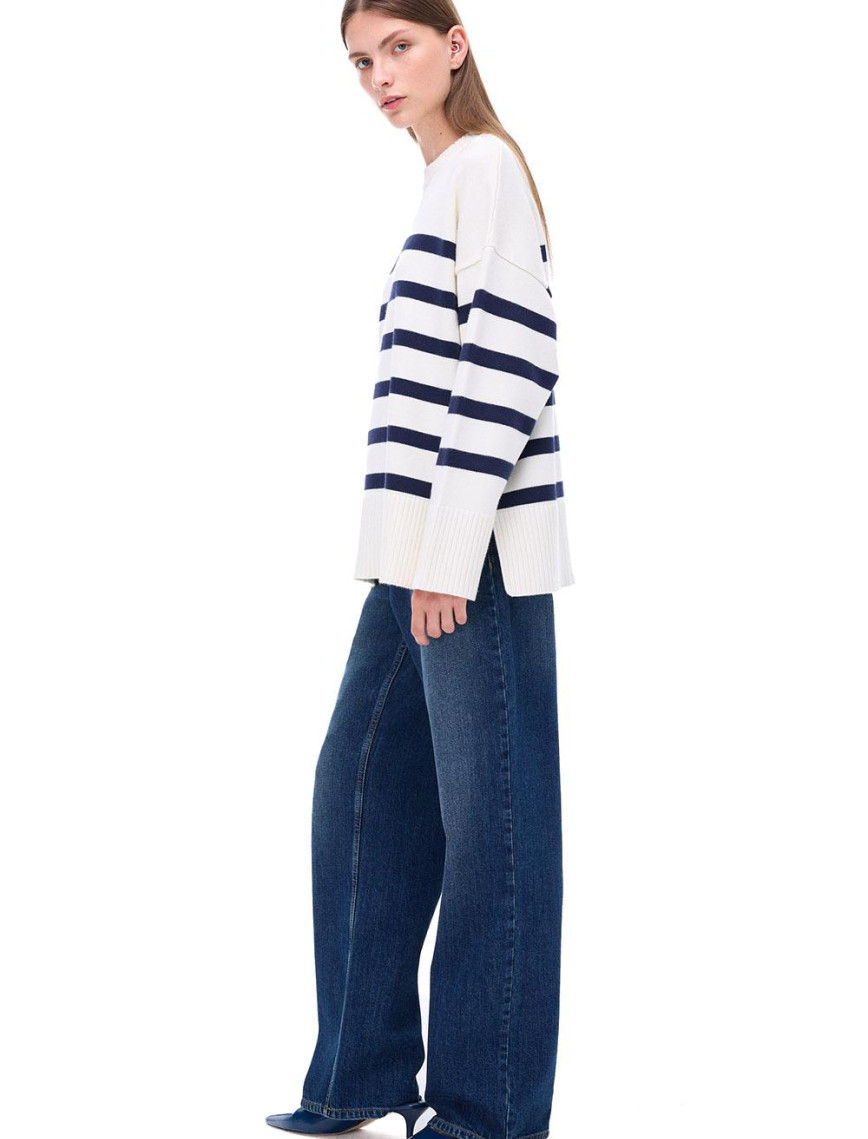 Triko Regular Fit Standart Boy Düşük Kollu Bisiklet Yaka Ekru Kazak Triko Regular Fit Standart Boy Düşük Kollu Bisiklet Yaka Ekru Kazak