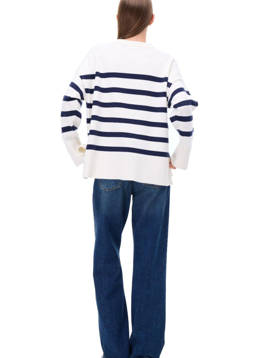 Triko Regular Fit Standart Boy Düşük Kollu Bisiklet Yaka Ekru Kazak Triko Regular Fit Standart Boy Düşük Kollu Bisiklet Yaka Ekru Kazak