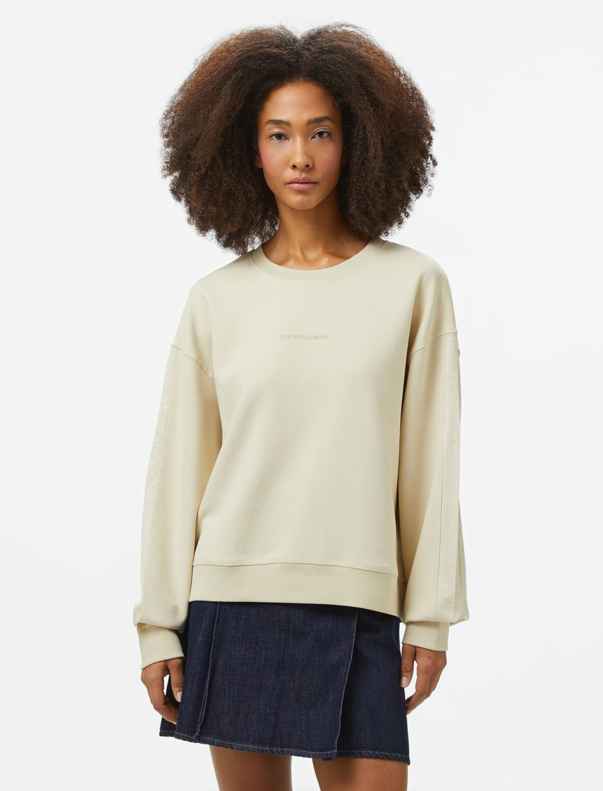 Les Benjamins Classics Kadın Krem Sweatshirt Les Benjamins Classics Kadın Krem Sweatshirt