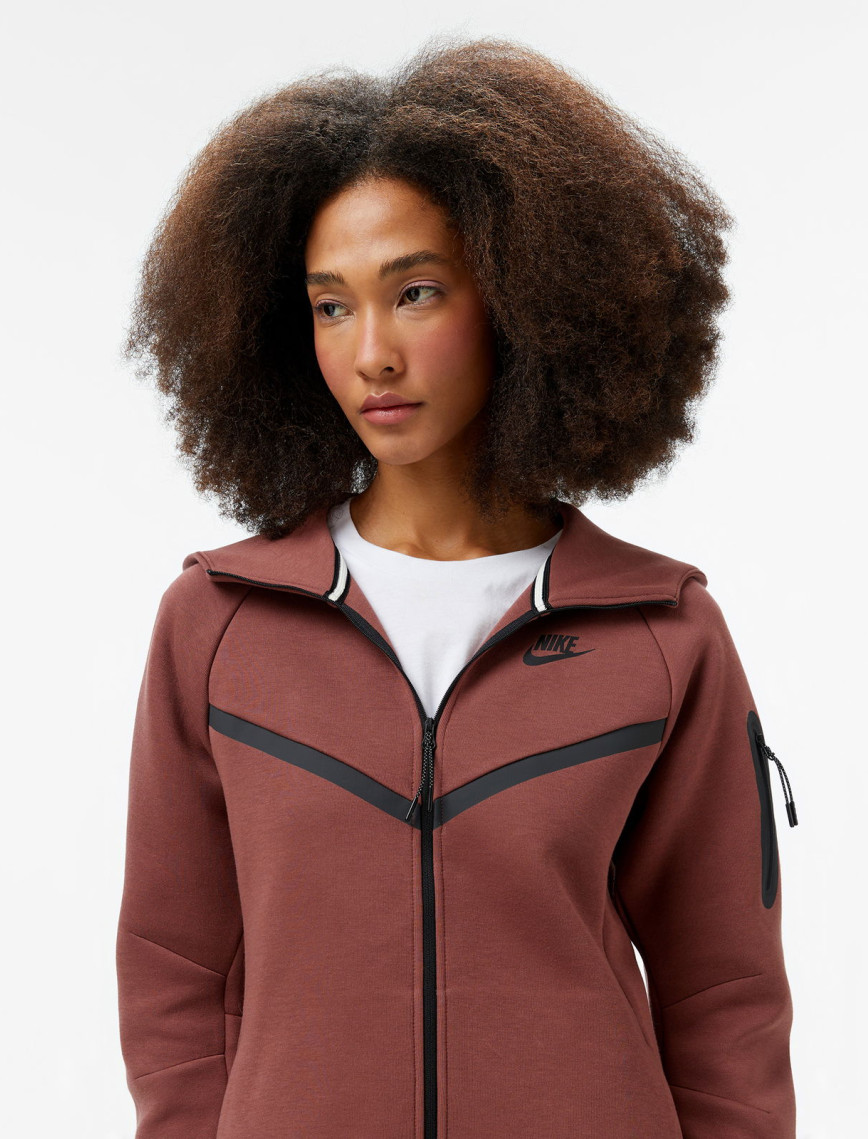 Nike Sportswear Tech Fleece Windrunner Kadın Kahverengi Kapüşonlu Sweatshirt Nike Sportswear Tech Fleece Windrunner Kadın Kahverengi Kapüşonlu Sweatshirt