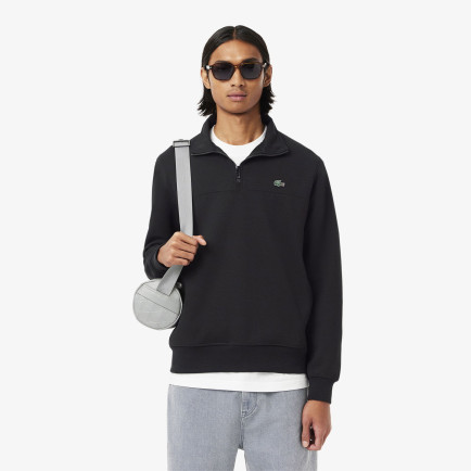 Lacoste Erkek Classic Fit Yarım Fermuarlı Siyah Sweatshirt Lacoste Erkek Classic Fit Yarım Fermuarlı Siyah Sweatshirt
