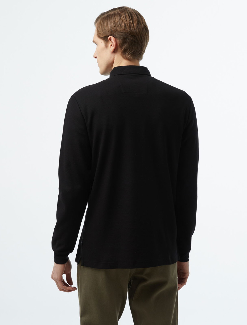 Nautica Erkek Siyah Slim Fit Uzun Kollu Polo Nautica Erkek Siyah Slim Fit Uzun Kollu Polo