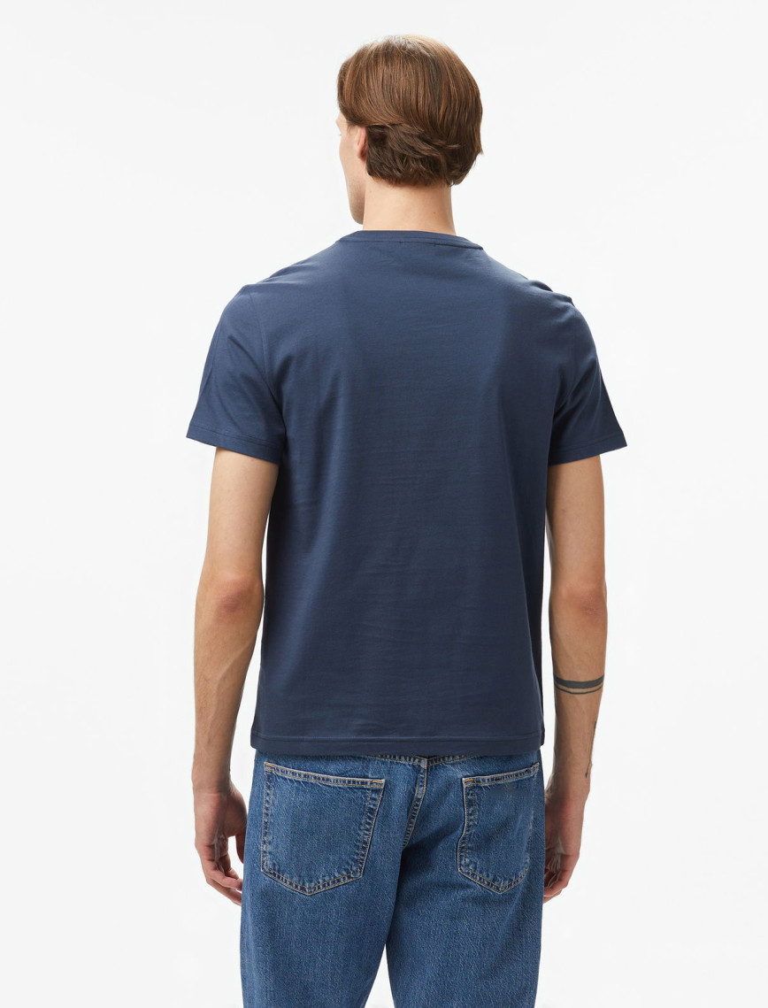 Calvin Klein Raised Line Logo Erkek Lacivert T-Shirt Calvin Klein Raised Line Logo Erkek Lacivert T-Shirt