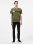 Tommy Hilfiger Hilfiger Chest Insert Erkek Yeşil T-Shirt Tommy Hilfiger Hilfiger Chest Insert Erkek Yeşil T-Shirt