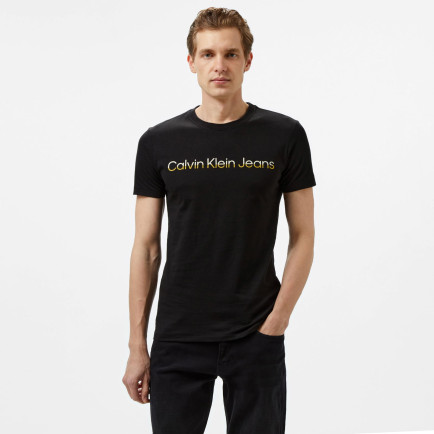 Calvin Klein Two Tone Institutional Erkek Siyah T-Shirt Calvin Klein Two Tone Institutional Erkek Siyah T-Shirt