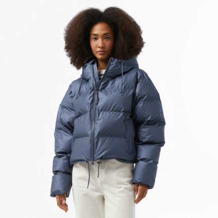 Rains Alta Short Puffer Kadın Lacivert Mont