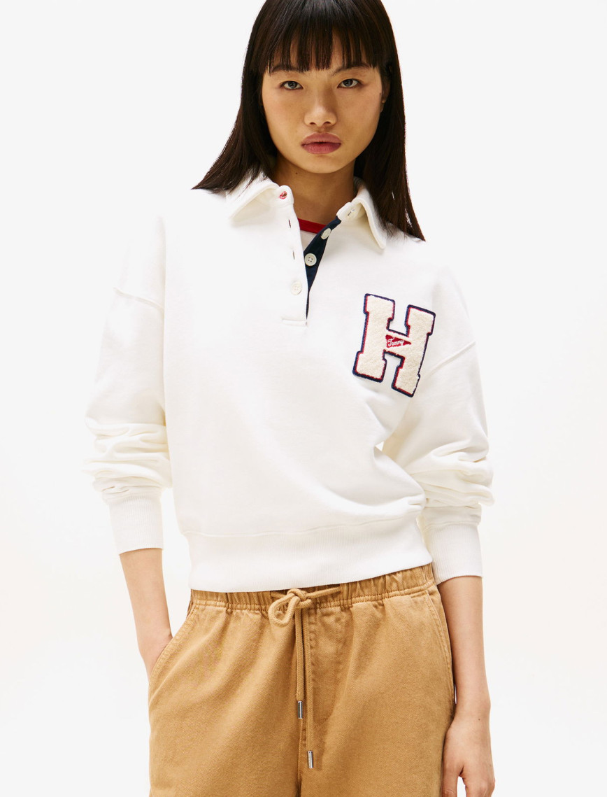 Tommy Jeans Graphic Hawk Kadın Beyaz Polo Tommy Jeans Graphic Hawk Kadın Beyaz Polo