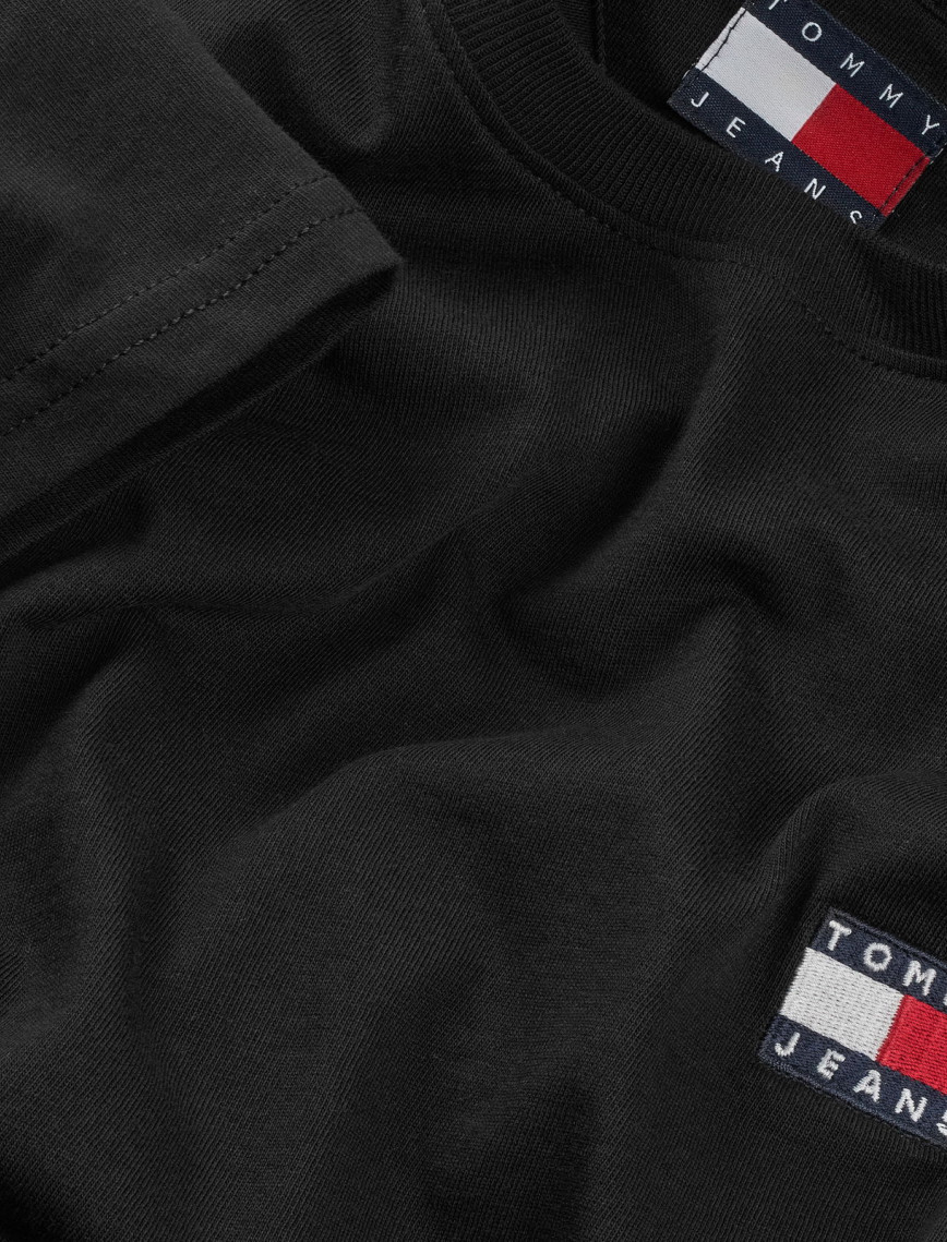 Tommy Jeans Waist Tie Badge Kadın Siyah T-Shirt Tommy Jeans Waist Tie Badge Kadın Siyah T-Shirt